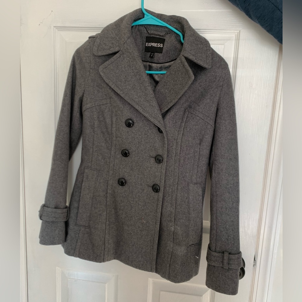 Gray Express Peacoat